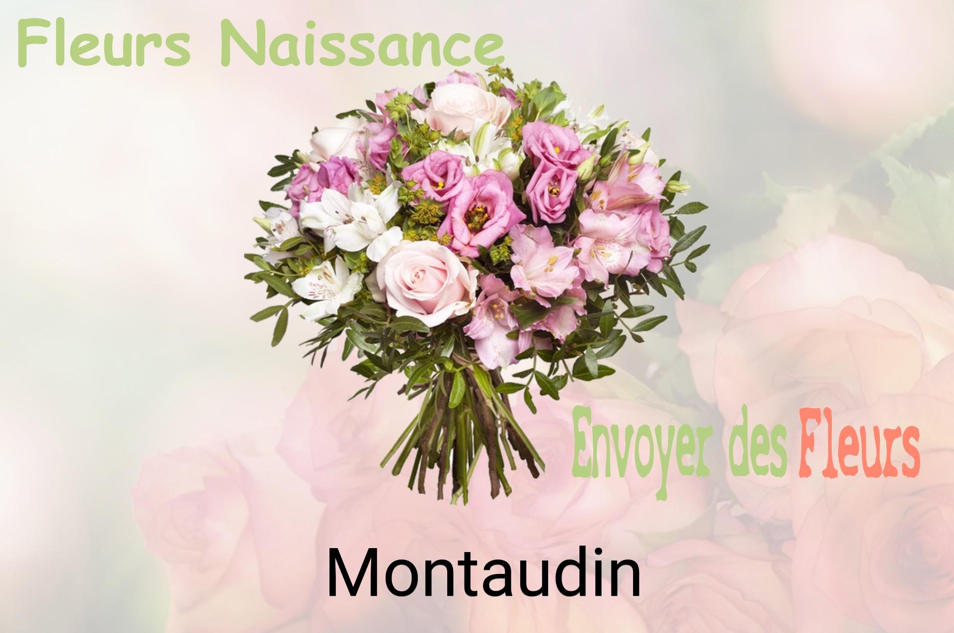 Bouquet de fleurs de naissance livré à Montaudin