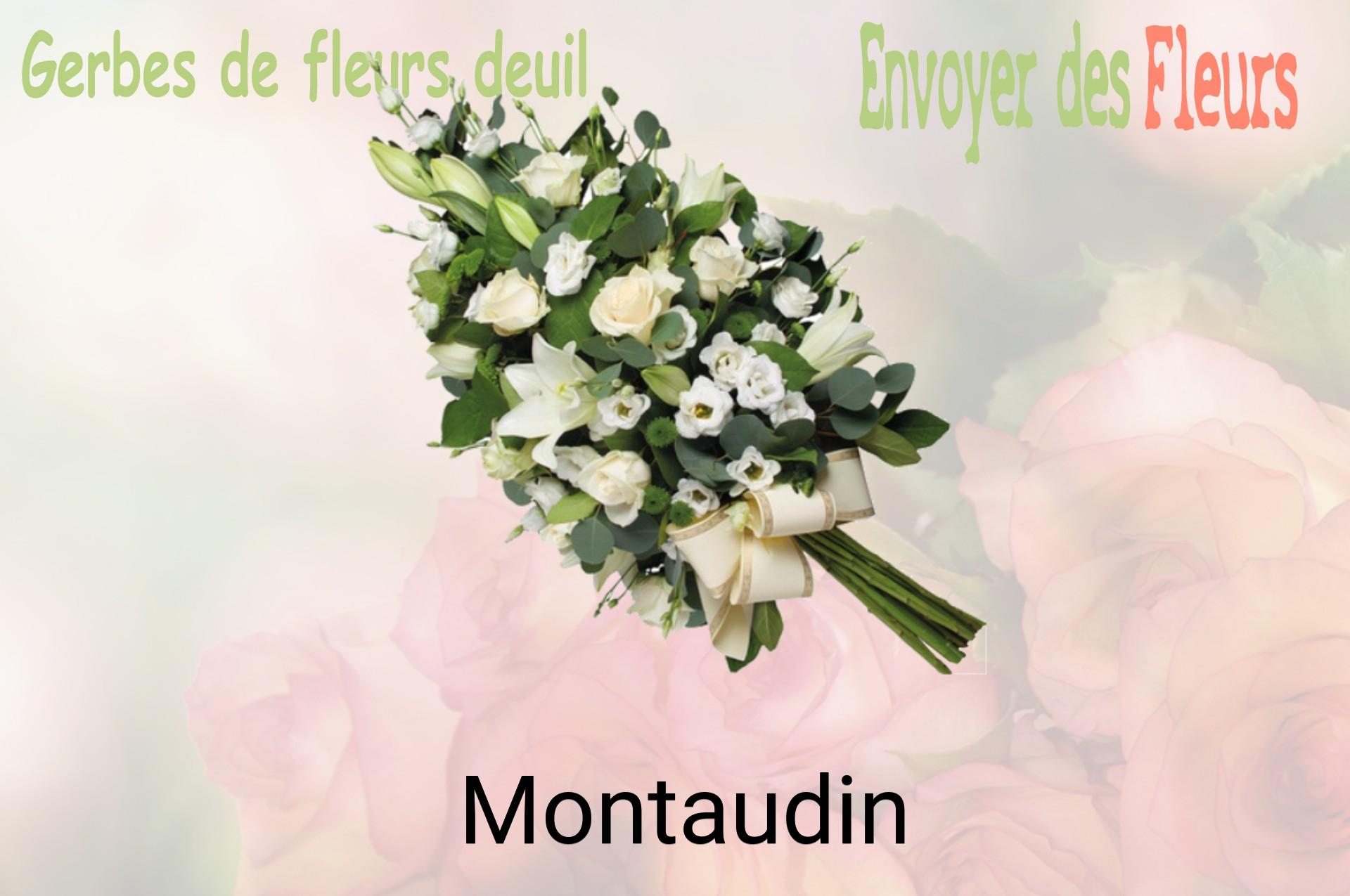 Gerbe de fleurs de deuil livrée à Montaudin
